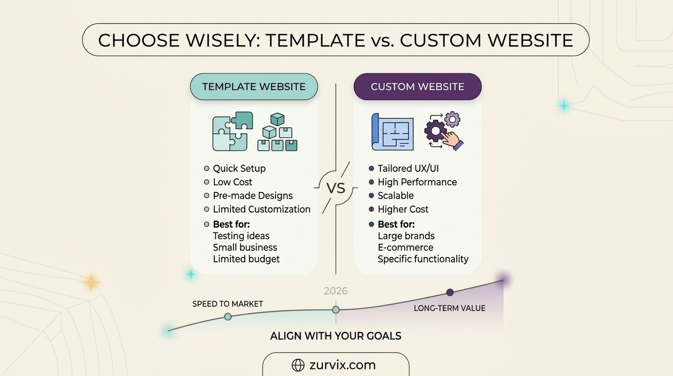 How to Choose Between a Template Website and Custom Website
