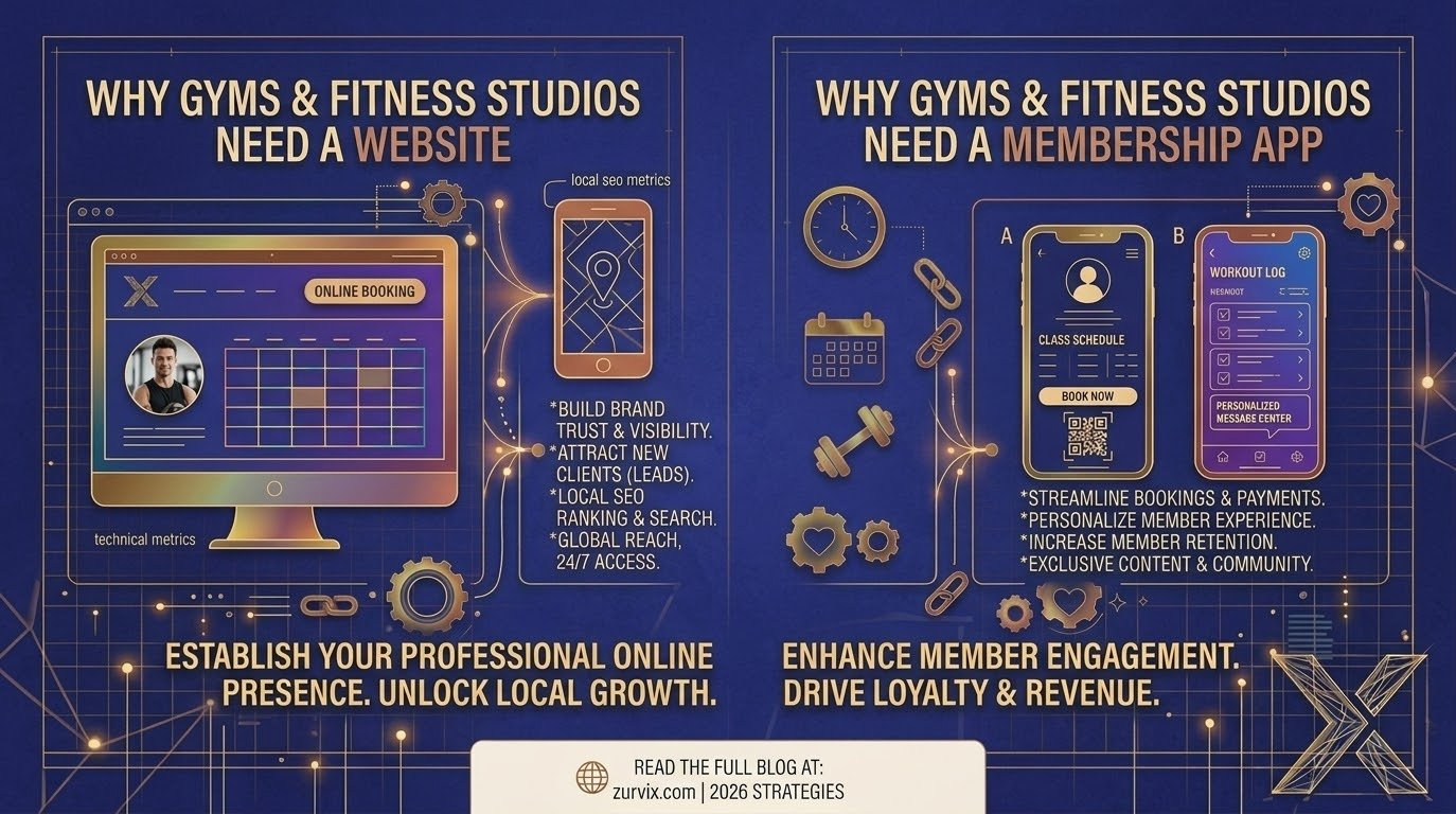 Why Gyms & Fitness Studios Need a Website and Membership App