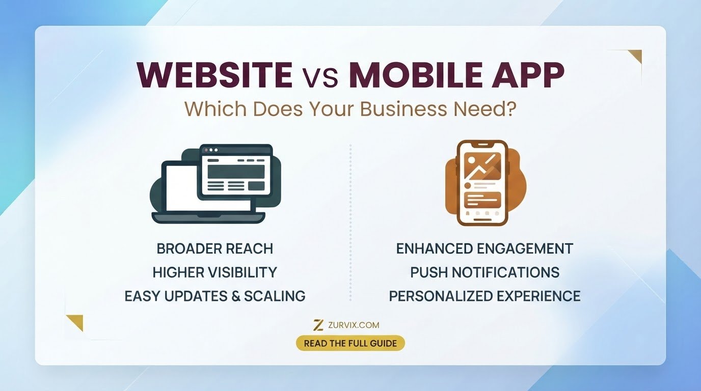 Website vs Mobile App: Which Does Your Business Need? - ZURVIX