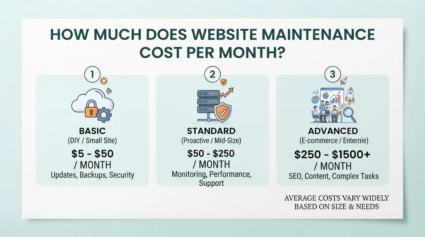 How Much Does Website Maintenance Cost Per Month? - ZURVIX Insights